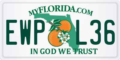 FL license plate EWPL36