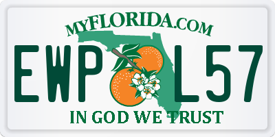 FL license plate EWPL57