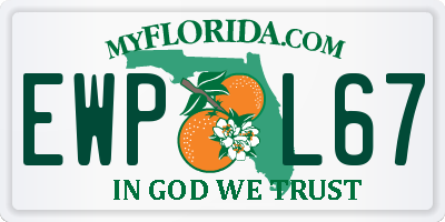 FL license plate EWPL67
