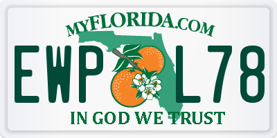 FL license plate EWPL78