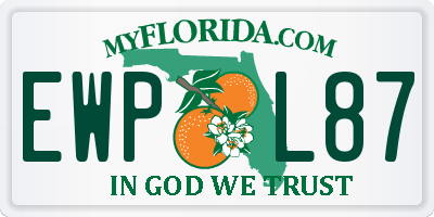 FL license plate EWPL87