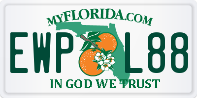 FL license plate EWPL88