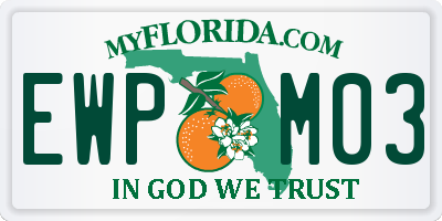 FL license plate EWPM03