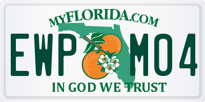 FL license plate EWPM04