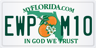 FL license plate EWPM10