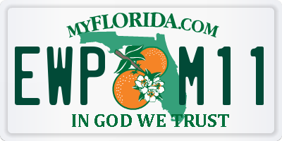 FL license plate EWPM11