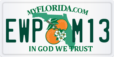 FL license plate EWPM13