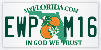 FL license plate EWPM16