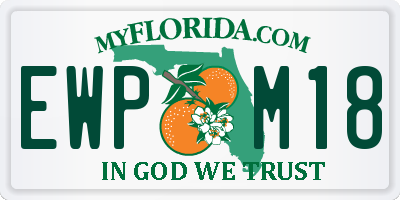 FL license plate EWPM18