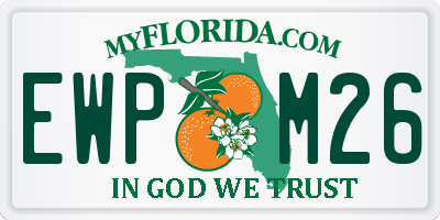 FL license plate EWPM26