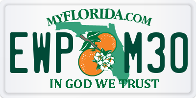 FL license plate EWPM30