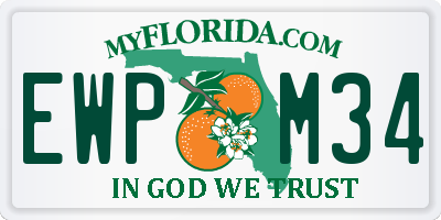 FL license plate EWPM34