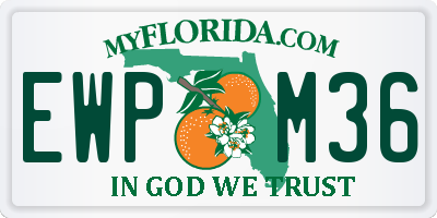 FL license plate EWPM36