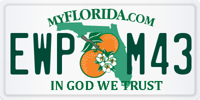 FL license plate EWPM43