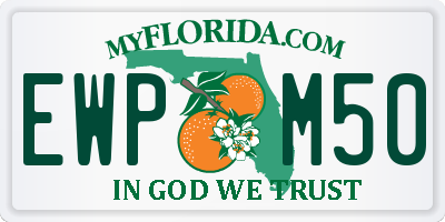 FL license plate EWPM50