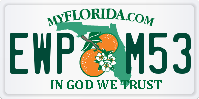 FL license plate EWPM53