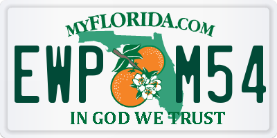 FL license plate EWPM54