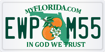 FL license plate EWPM55
