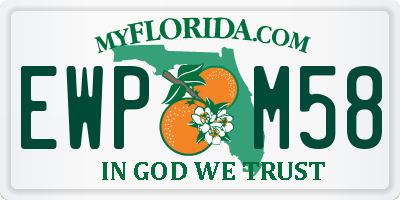 FL license plate EWPM58