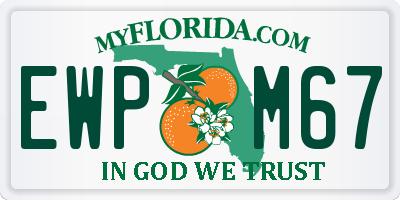 FL license plate EWPM67