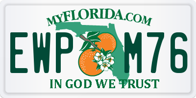 FL license plate EWPM76