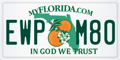 FL license plate EWPM80