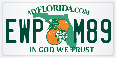 FL license plate EWPM89