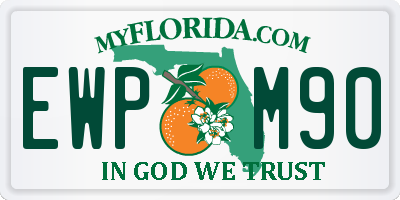 FL license plate EWPM90