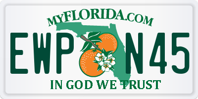 FL license plate EWPN45