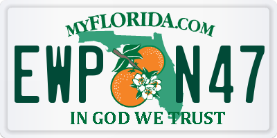 FL license plate EWPN47