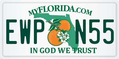 FL license plate EWPN55