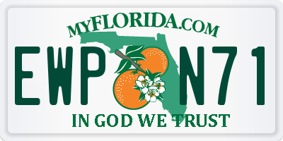 FL license plate EWPN71