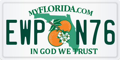 FL license plate EWPN76