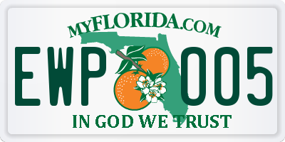 FL license plate EWPO05