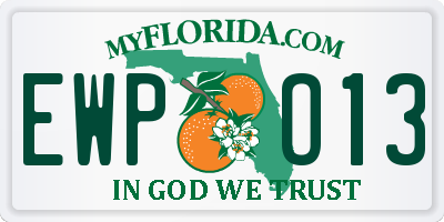 FL license plate EWPO13