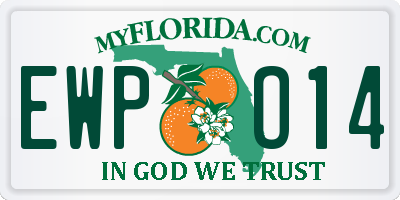 FL license plate EWPO14