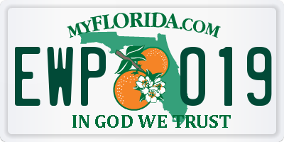 FL license plate EWPO19