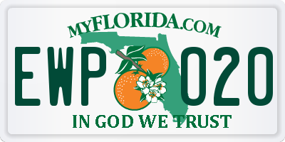 FL license plate EWPO20