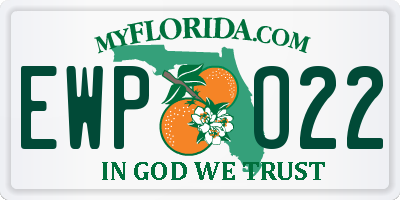 FL license plate EWPO22