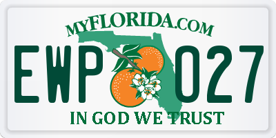 FL license plate EWPO27