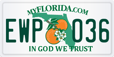 FL license plate EWPO36