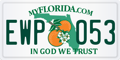 FL license plate EWPO53