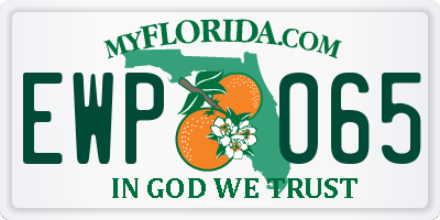 FL license plate EWPO65