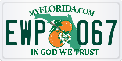 FL license plate EWPO67