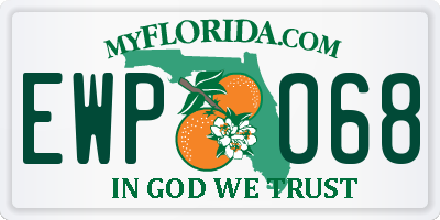 FL license plate EWPO68