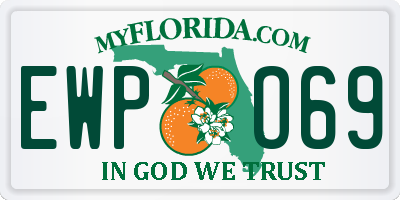 FL license plate EWPO69