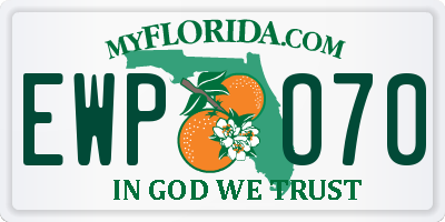 FL license plate EWPO70