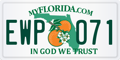 FL license plate EWPO71