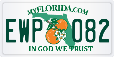 FL license plate EWPO82