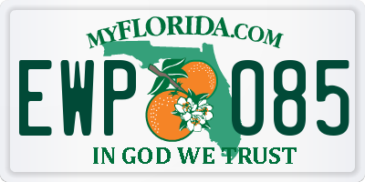 FL license plate EWPO85